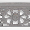 Hand-Carved Medallion Floating Wall Shelf - Grey (24”)